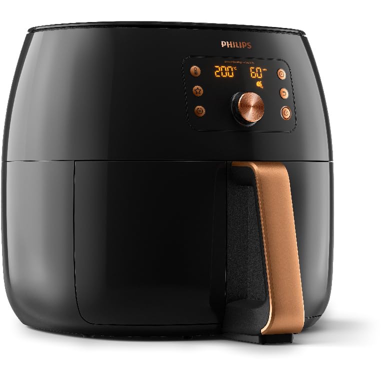 سرخ‌کن و هواپز هوشمند فیلیپس مدل HD9867/90 – ظرفیت 7.3 لیتر (سری XXL) – رنگ مشکی و مسی - تصویر ۲